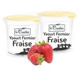 Yaourt à la fraise fermier LE CRAULOIS 2x125g
