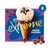 Cônes glacés rhum raisin EXTREME x6 426g