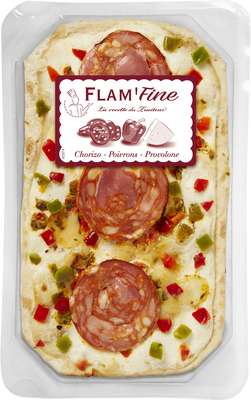 Flam'fine poivrons chorizo provolone, Pierre Schmidt (180 g)
