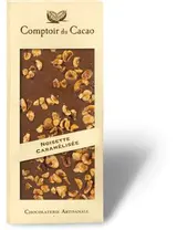 Tablette gourmande lait noisettes caramélisées, Comptoir Cacao (90 g)