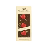 Tablette gourmande lait coeur, Comptoir Cacao (90 g)