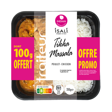 Poulet Tikka Massala Isali 350G dont 100G offert