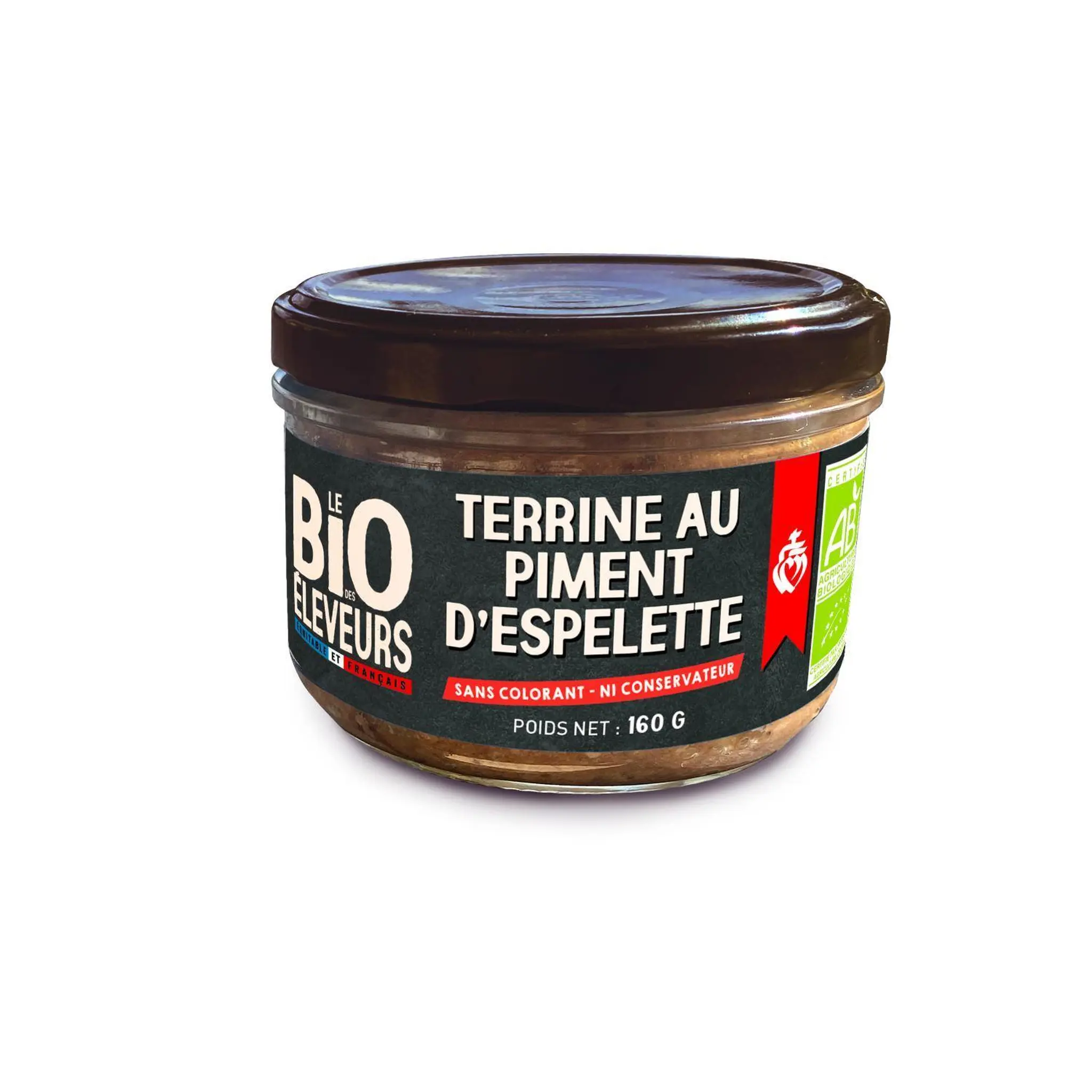 LE BIO DES ELEVEURS Terrine bio au piment d'Espelette