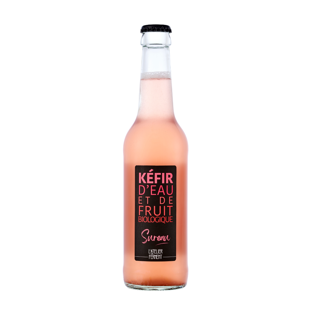 Kéfir d'eau et de fruits sureau hibiscus bio