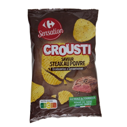 Chips Steak au poivre CARREFOUR SENSATION