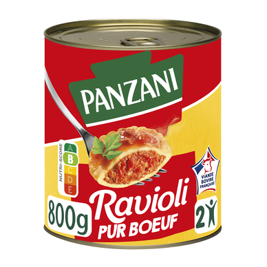 Ravioli pur boeuf PANZANI, boîte 4/4 de 800g