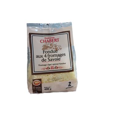 Fondue aux 4 fromages de Savoie, Fruitières Chabert, sachet 400g