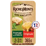 Fromage à raclette nature et chèvre RICHESMONTS - 14 tranches 365g