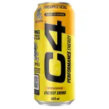 C4 ENERGY Boisson énergisante performance saveur ananas sans sucres boîte