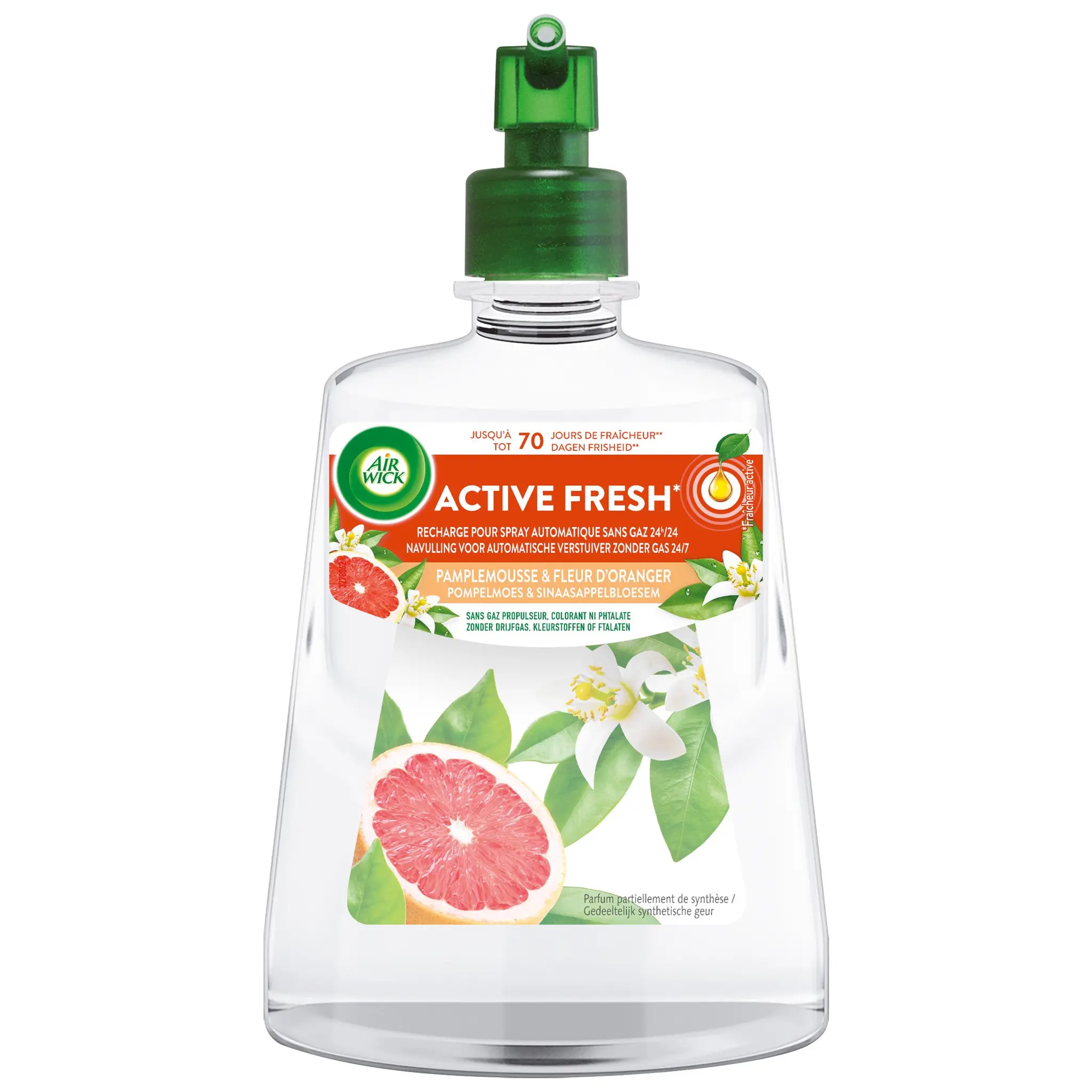 AIR WICK Recharge diffuseur automatique Active fresh pamplemousse et fleur d'oranger