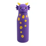 Dotz Bouteille en acier inoxydable à double paroi avec paille en silicone Zigo, 350ml