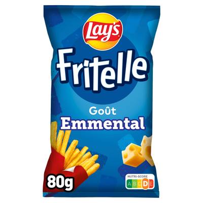Lay's Fritelle Biscuits Apéritifs Goût Emmental, 80g
