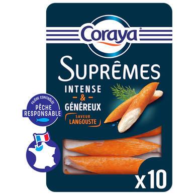Bâtonnets Surimi suprême goût langouste CORAYA - x10 - 156g