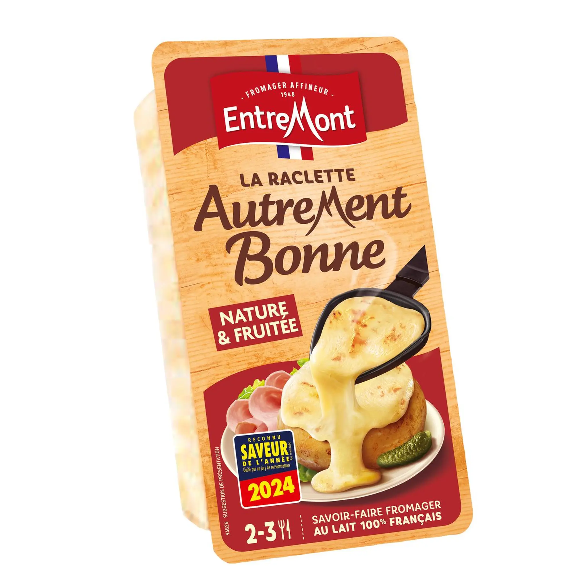 ENTREMONT Fromage à raclette nature et fruité