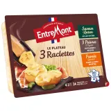 ENTREMONT Plateau fromage 3 raclettes fumée 3 poivres et saveur d'antan en tranches