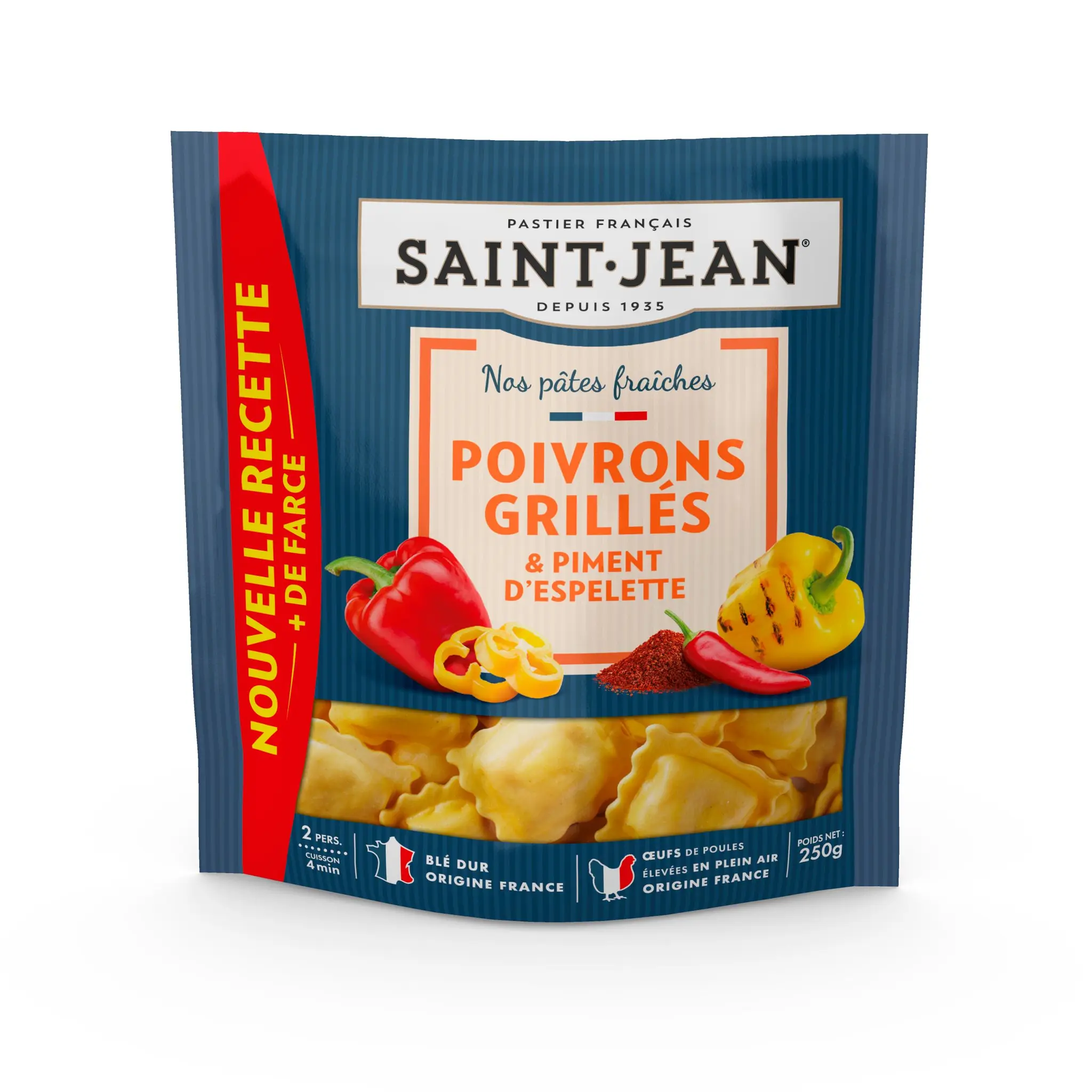 SAINT JEAN Raviolis aux poivrons grillés et piment d'Espelette