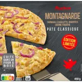 AUCHAN Pizza montagnarde cuite dans un four à bois