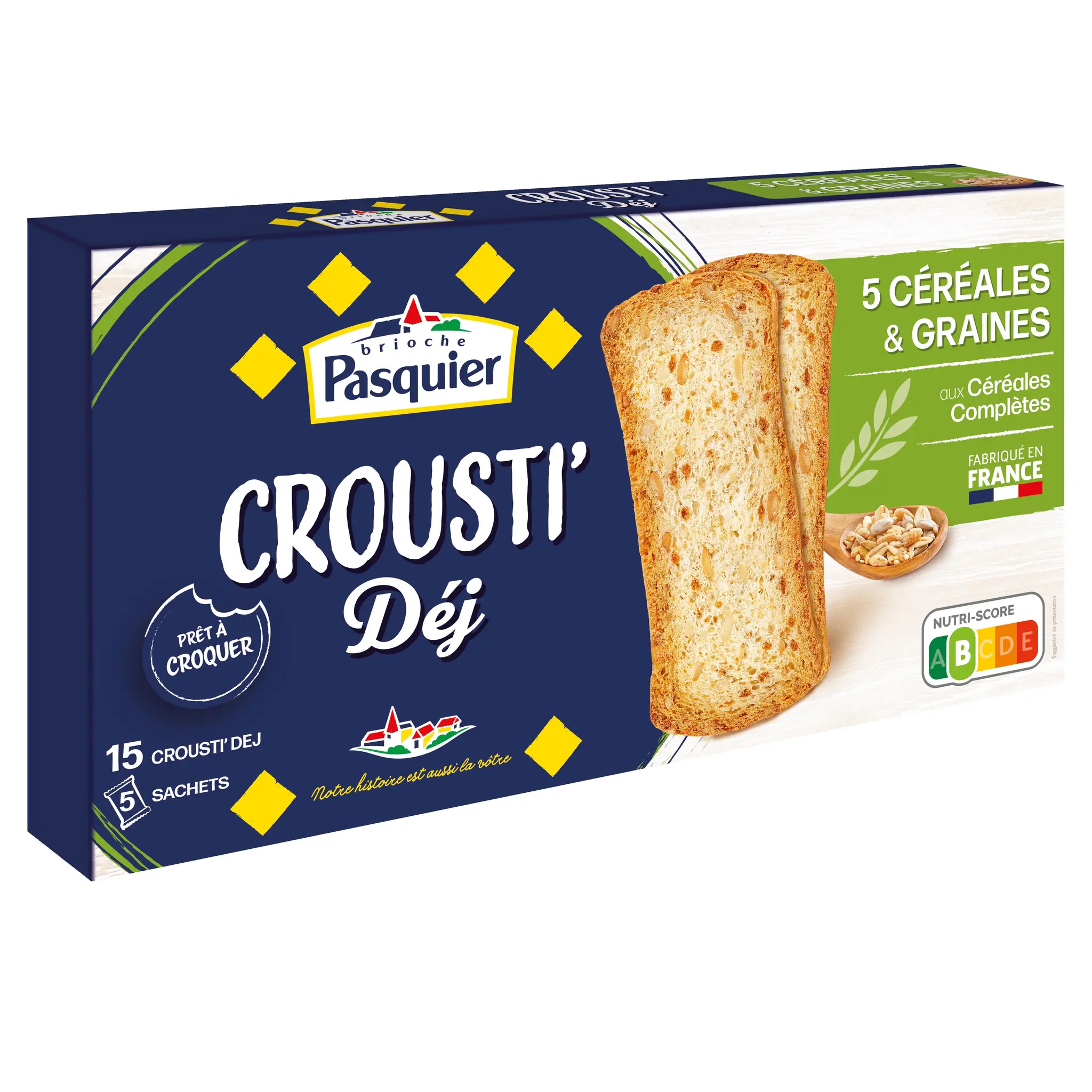 PASQUIER Crousti déj Biscottes aux 5 céréales et graines