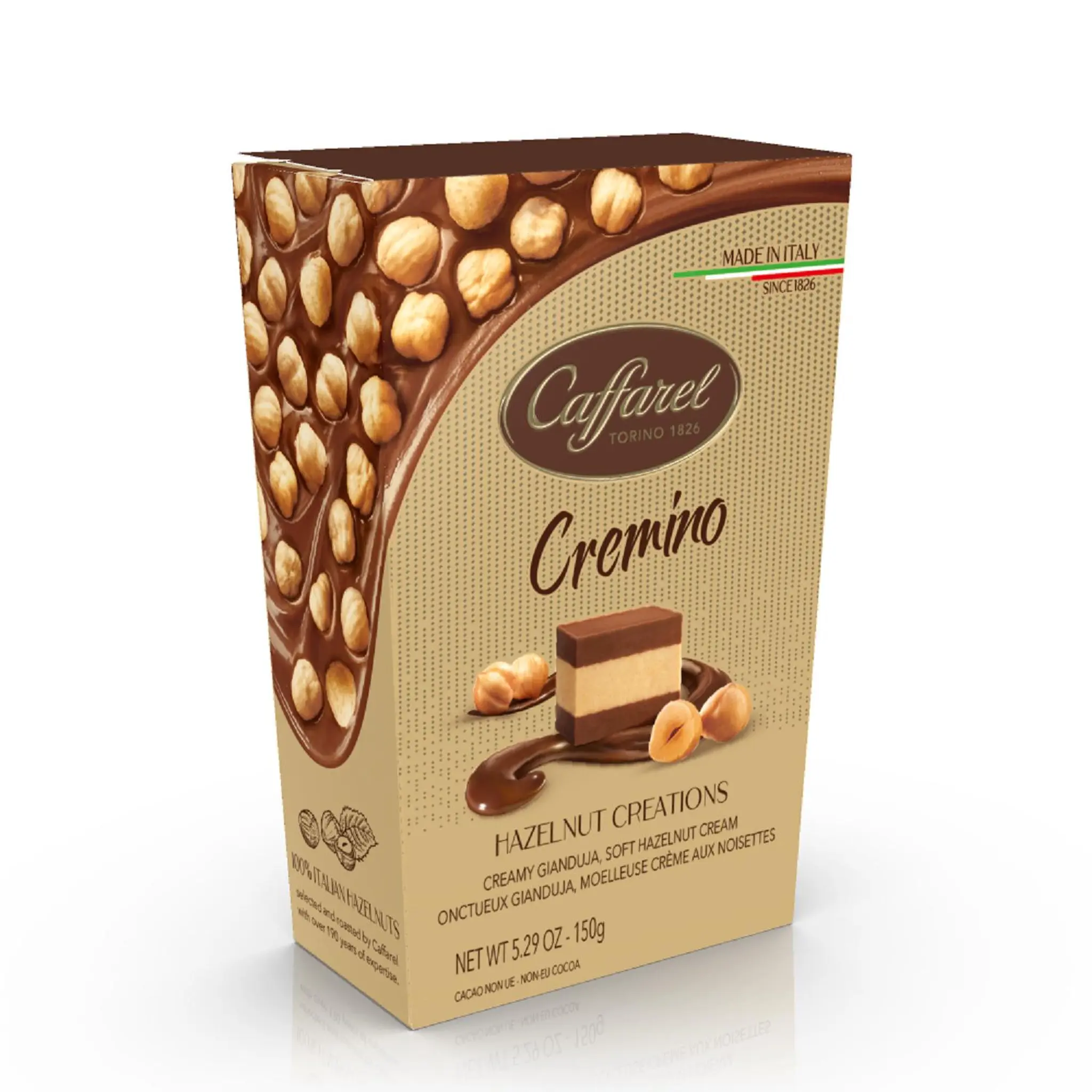 CAFFAREL Bouchées de chocolat cremino gianduja à la crème noisette