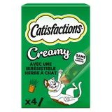 Friandises chat et chatons Creamy snacks herbe à chat CATISFACTIONS -4X10g