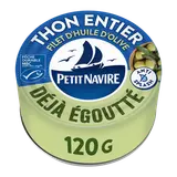 Thon entier avec filet d'huile d'olive msc PETIT NAVIRE 120g