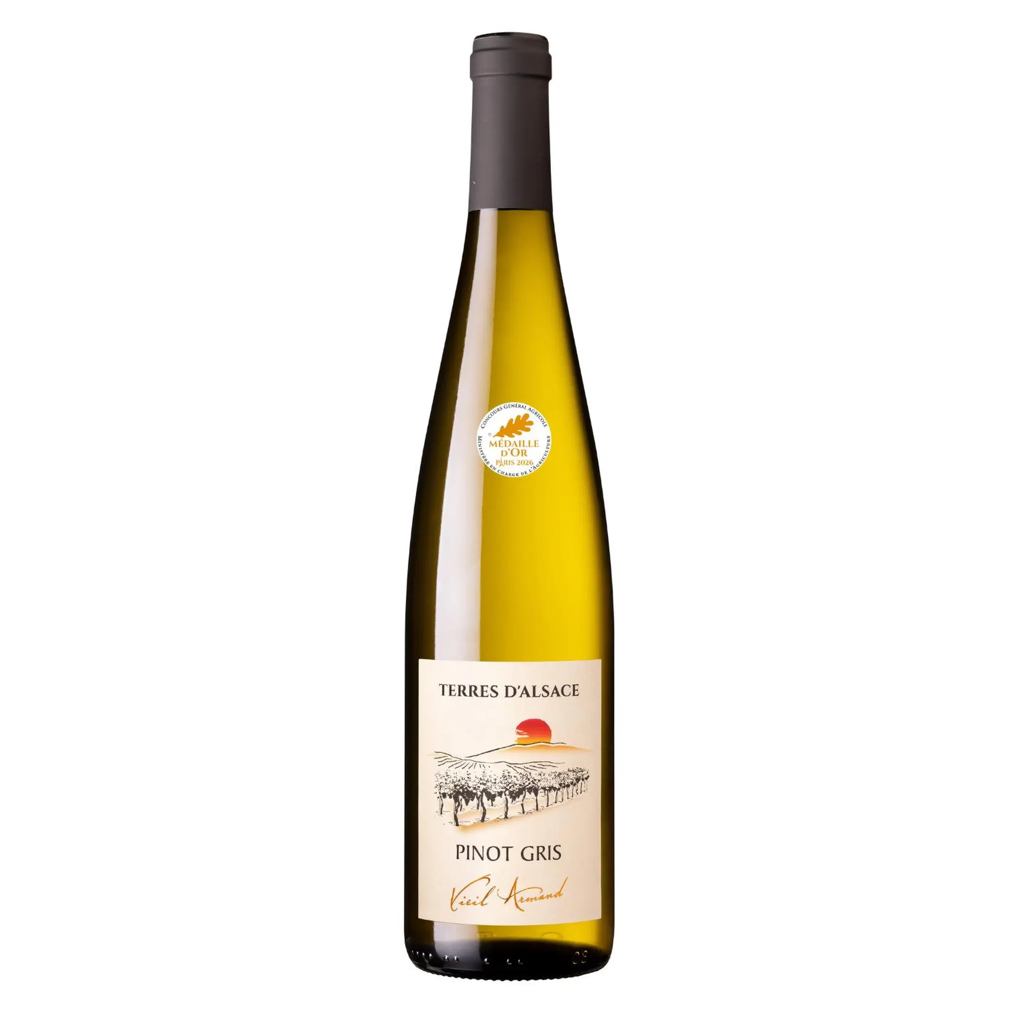 AOC Alsace Pinot gris Terres d'Alsace demi sec blanc