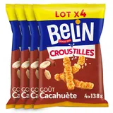 Biscuits apéritifs cacahuètes Croustilles BELIN - Paquet de 4x138g