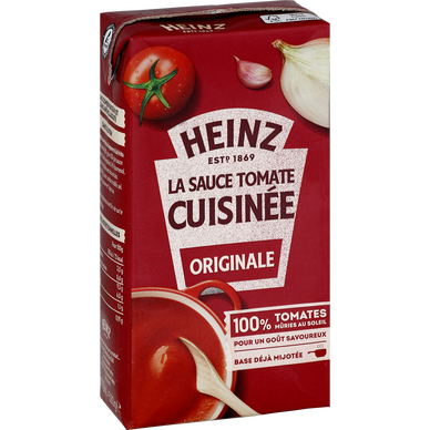 Sauce tomate cuisinée nature HEINZ, 520g