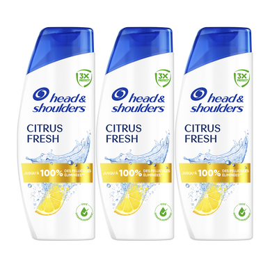 Shampooing antipelliculaire citrus HEAD&SHOULDERS Base 3x330ml