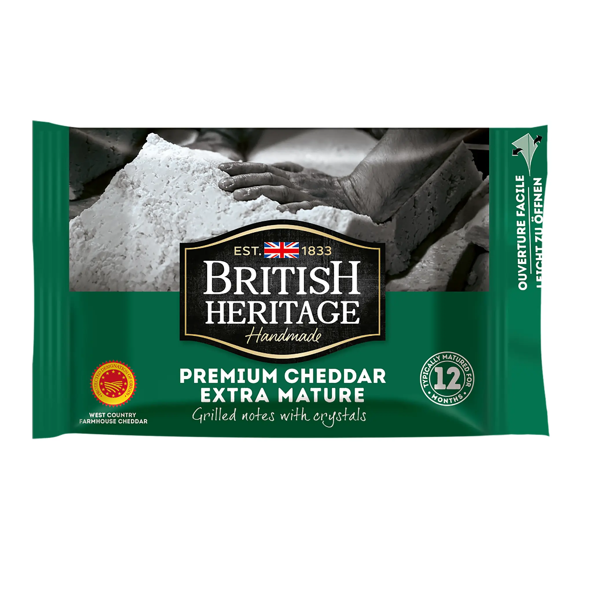 BRITISH HERITAGE Cheddar premium extra mature 12 mois AOP