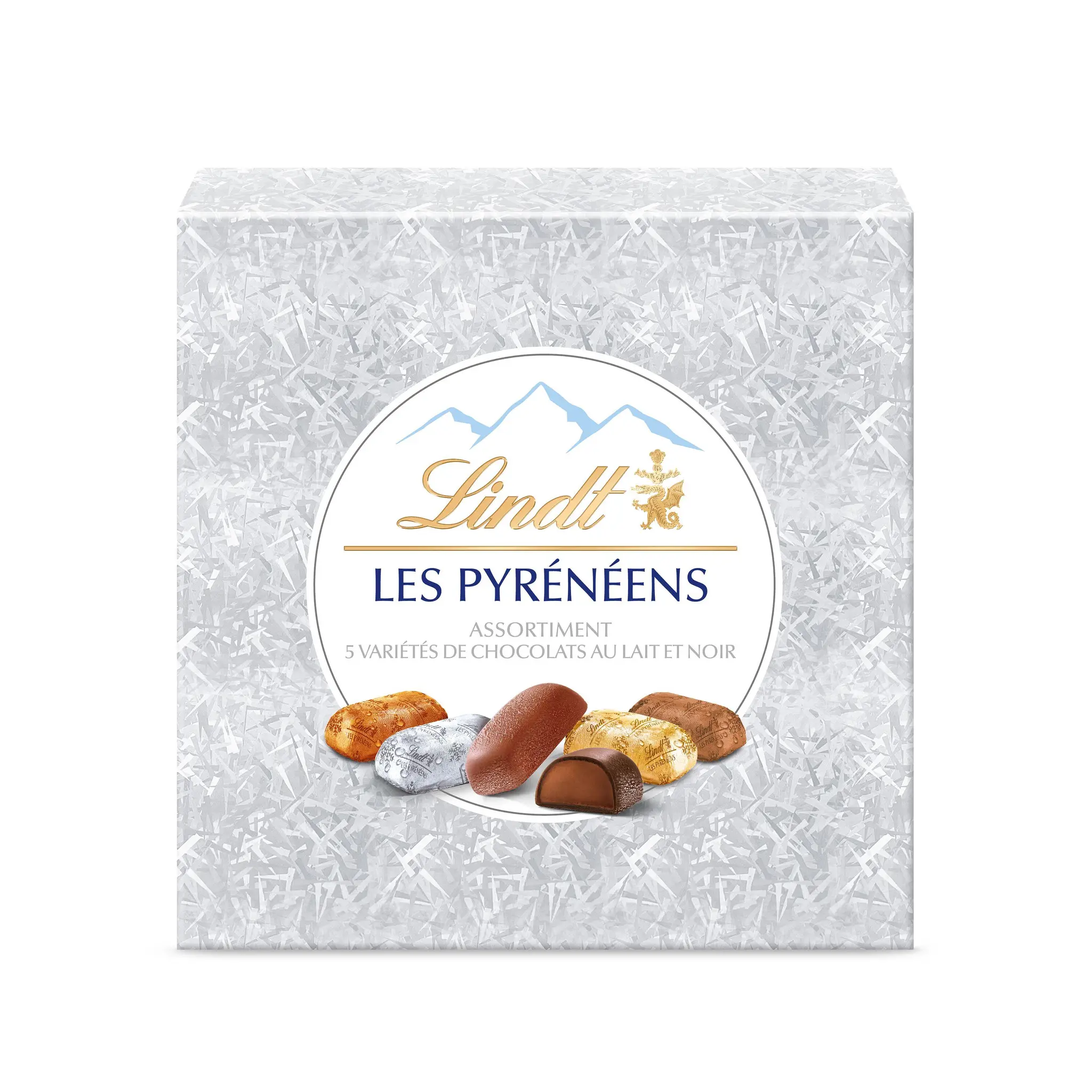 LINDT Les Pyrénéens assortiment de bouchées de chocolats au lait et noir