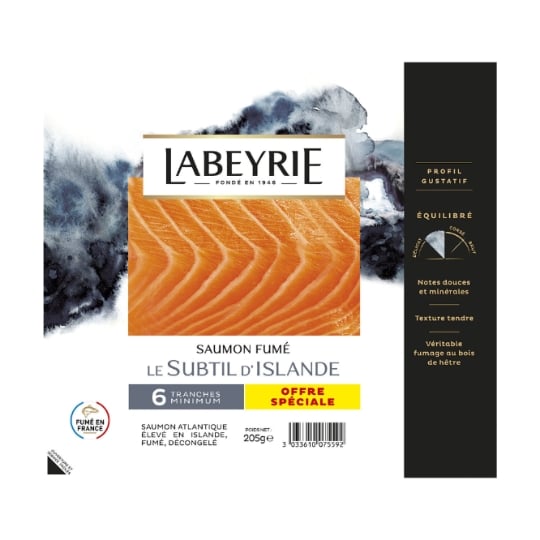 Saumon fumé au bois de hêtre atlantique d'Islande LABEYRIE
