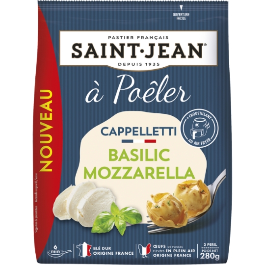 Pâtes Fraîches Cappelletti Farcies Basilic Mozzarella à Poêler SAINT JEAN
