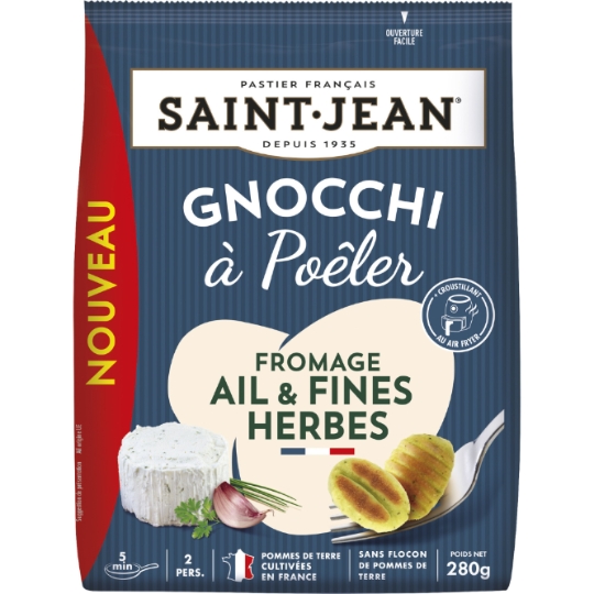 Gnocchi Fromage Ail & Fines Herbes à Poêler SAINT JEAN