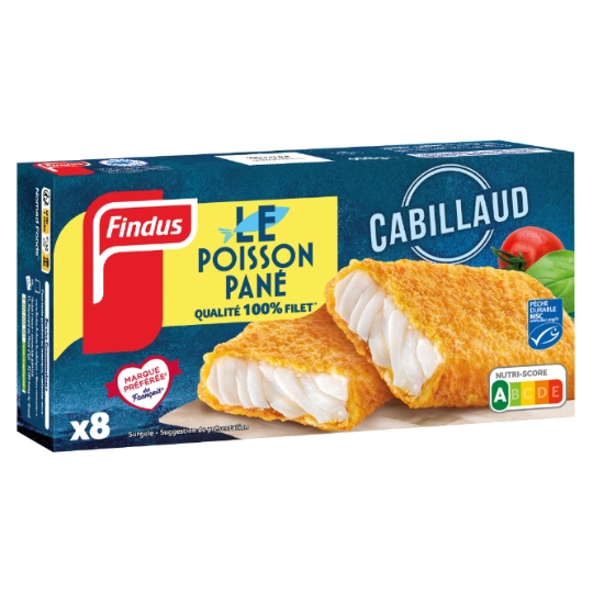 Poissons Panés 100% Filet de Cabillaud FINDUS