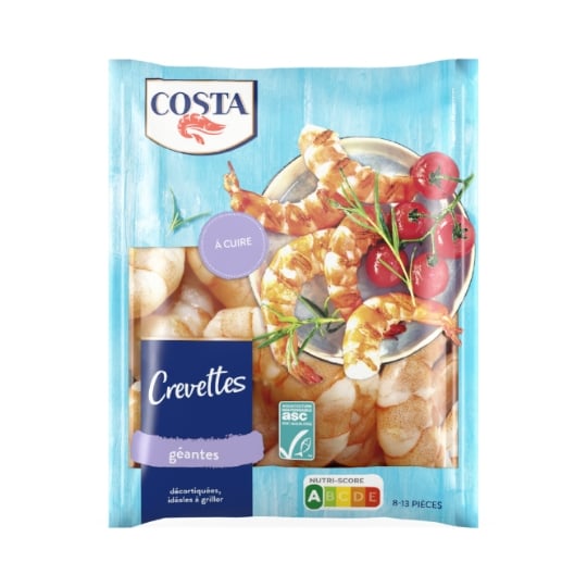 Crevettes Géantes Décortiquées Crues ASC COSTA