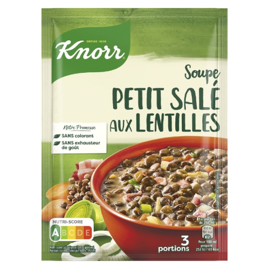 Soupe Déshydratée Petit Salé aux Lentilles KNORR