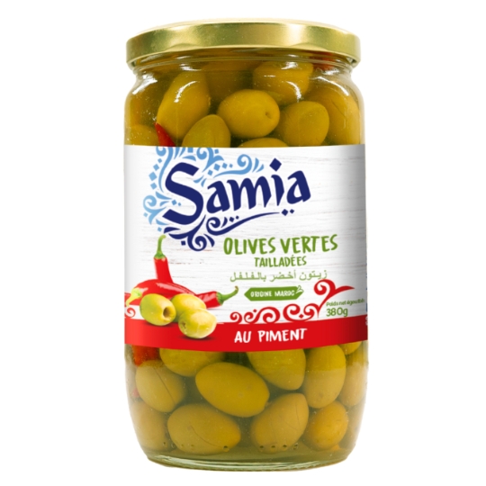 Olives vertes pimentées  SAMIA