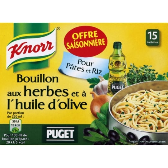 Bouillon herbes/huile olive KNORR