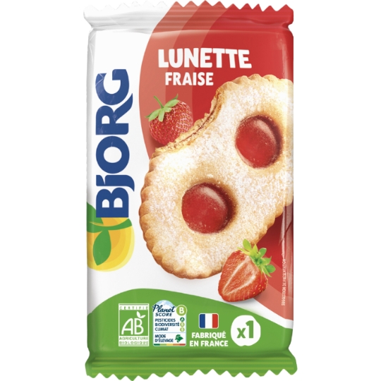 Biscuits Lunette a la Fraise BJORG