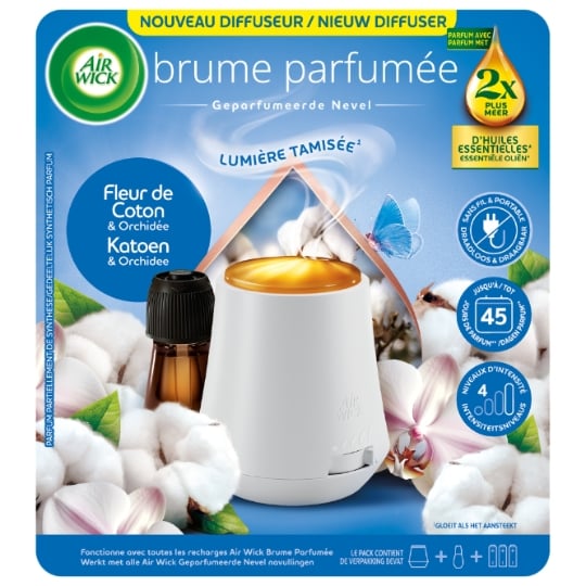Diffuseur de parfum Huiles Essentielles Brume Parfumée Fleur De Coton Et Orchidée AIR WICK