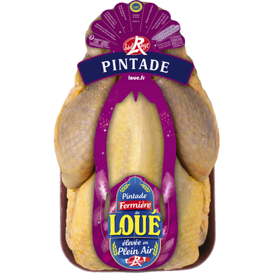 Pintade fermière prête à cuire, LABEL ROUGE, LOUE, France, 1 pièce