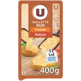 Fromage à raclette lait past.duo nature et fumé 27%mg U 400g