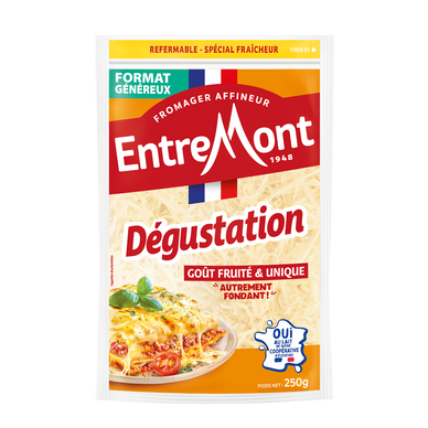 Fromage râpé Dégustation 45%mg ENTREMONT 250G