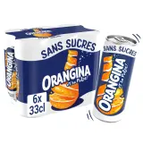 ORANGINA Boisson gazeuse à l'orange sans sucres boîtes