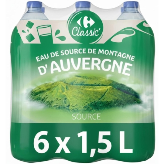 Eau de Source Plate CARREFOUR CLASSIC'