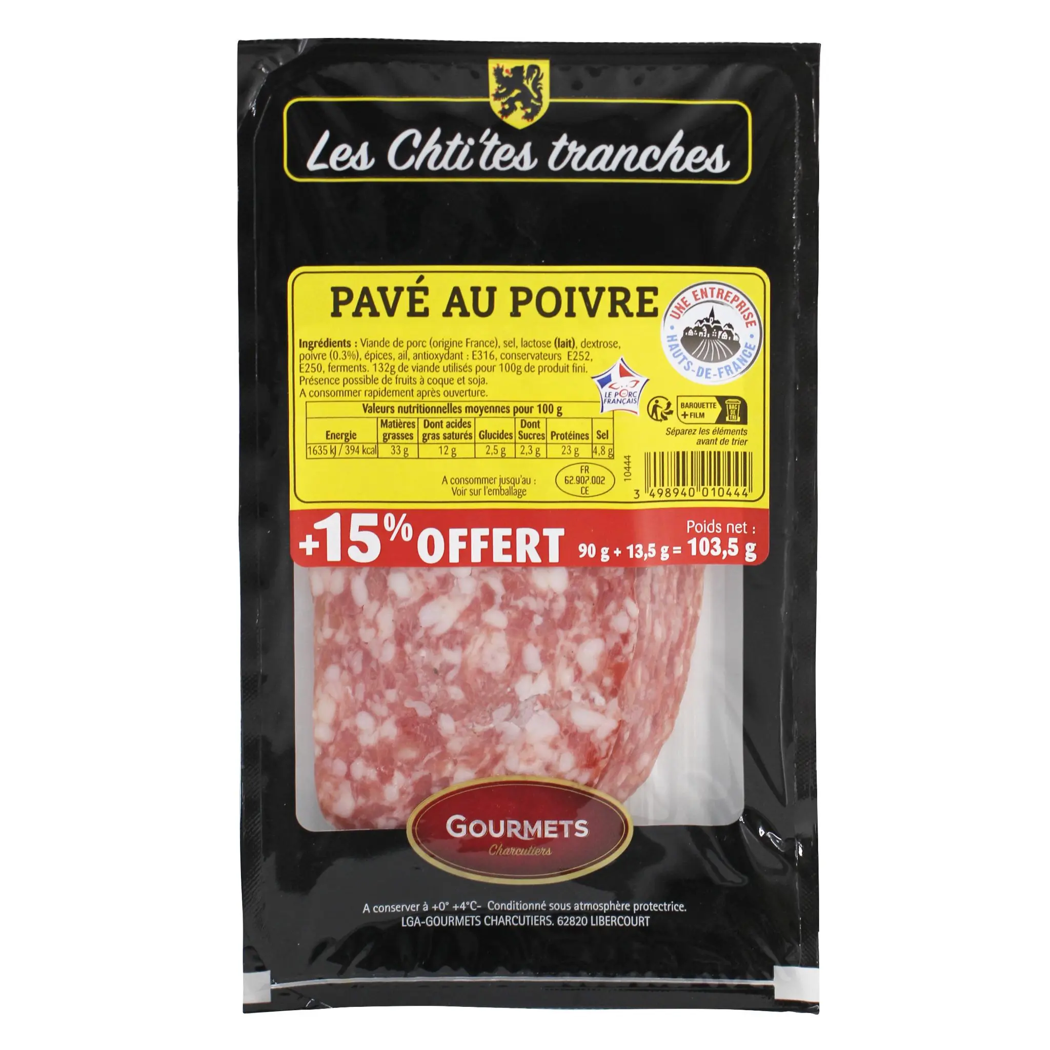 GOURMETS DE L'ARTOIS Pavé au poivre
