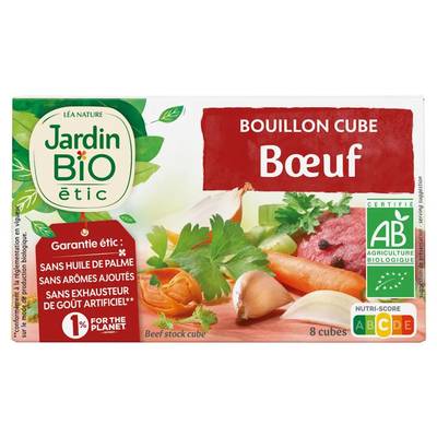 Jardin Bio Etic Bouillon cube boeuf bio, 8x10g