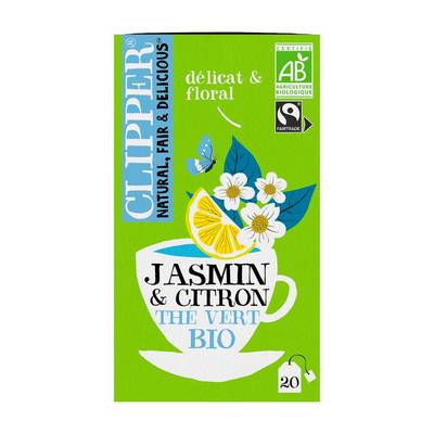 Clipper Thé Vert Jasmin Citron Bio, 20 sachets