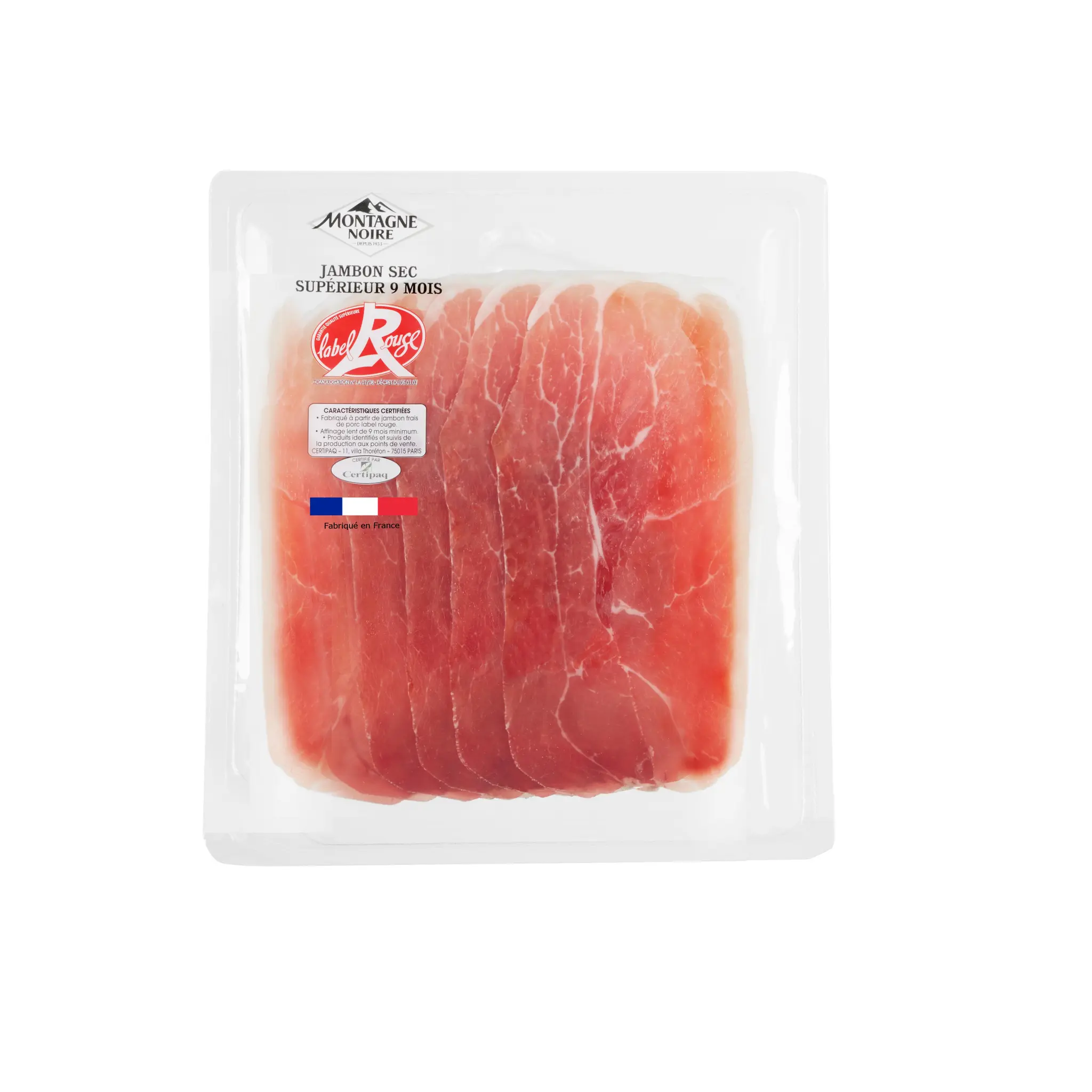 MONTAGNE NOIRE Jambon sec 9 mois label rouge